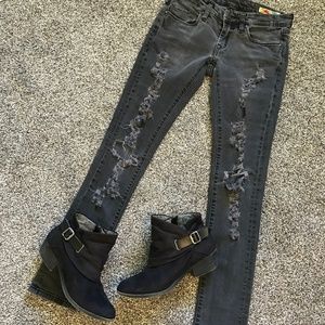 Blank NYC Black Distressed Skinny Jeans